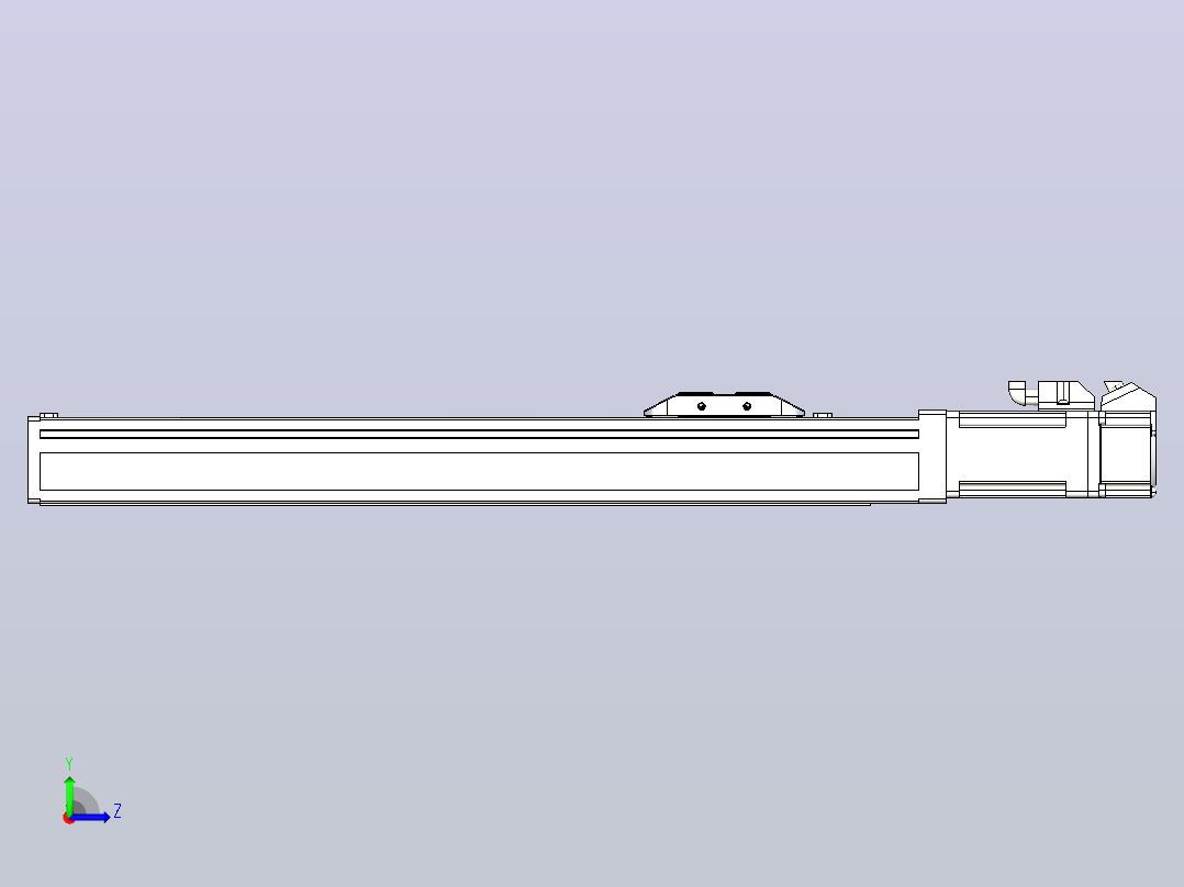 滚珠丝杠直线轴带导轨全封闭TPA-HCR-40S-0802C-L240-M-Y-P10-N3左视图