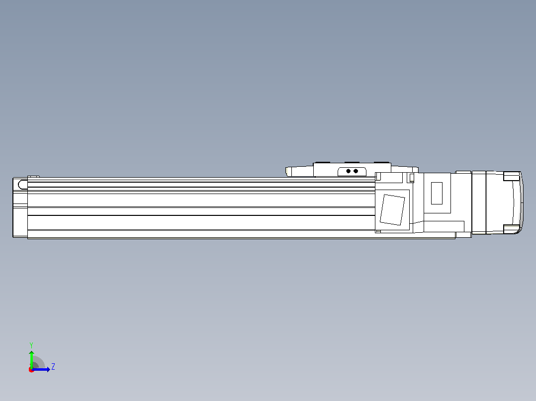 滚珠丝杠直线轴内置导轨TPA-GCR-40-1210C-L150-MR-M10-N3左视图