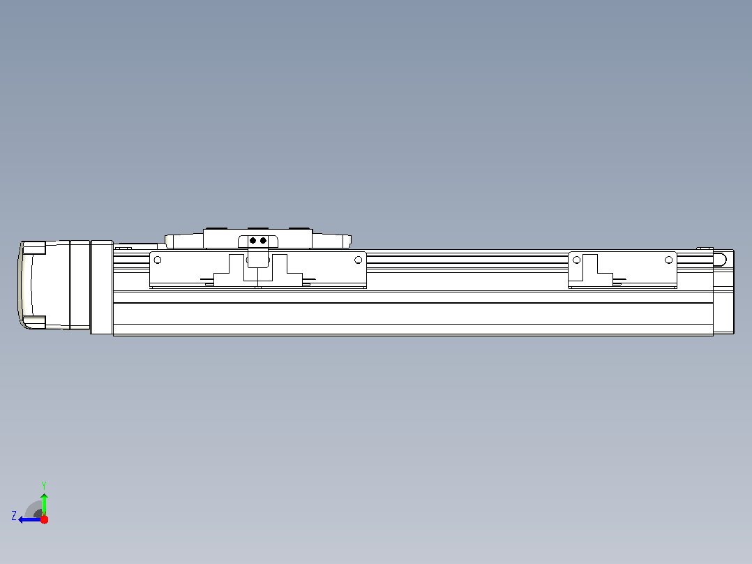 滚珠丝杠直线轴内置导轨TPA-GCR-40-1210C-L150-MR-M10-N3右视图