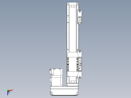 滚珠丝杠直线轴内置导轨TPA-GCR-40-1210C-L150-MR-M10-N3俯视缩略图
