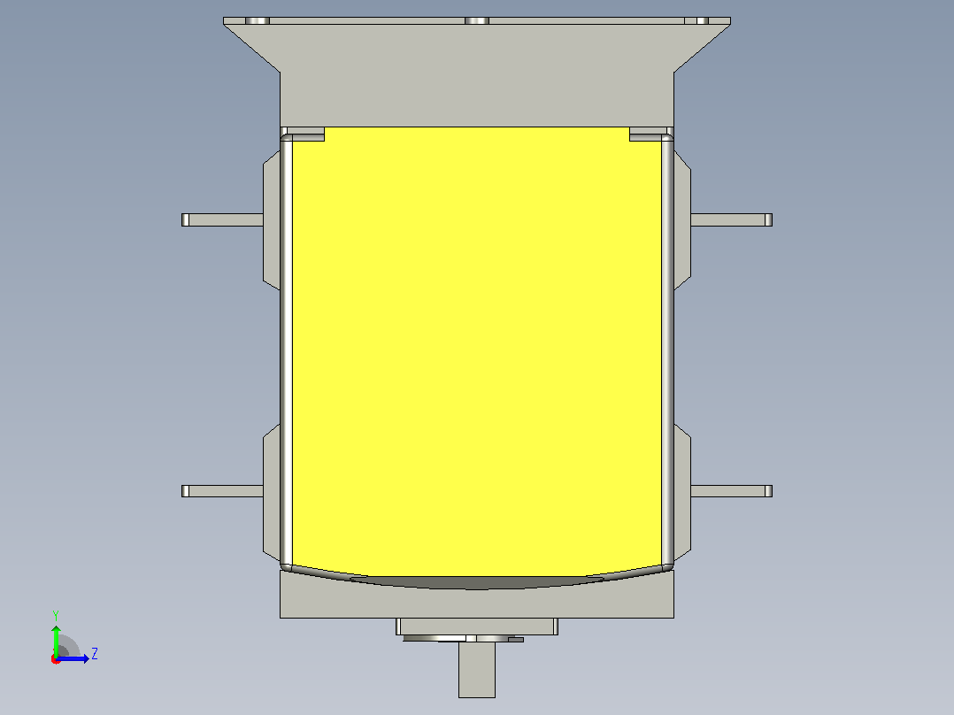 NH40-400_3CS 3P双投隔离开关三维模型202109左视图