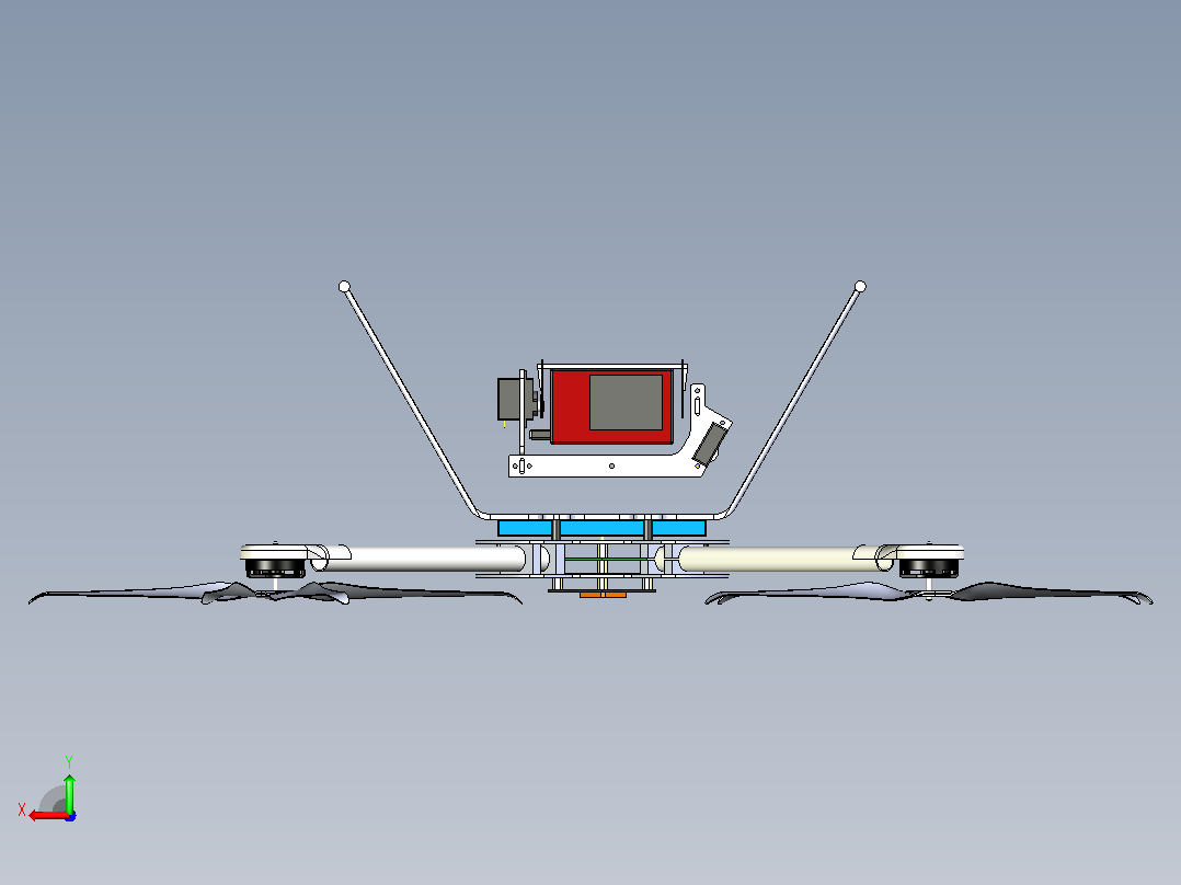 四轴飞行器3D图纸后视图