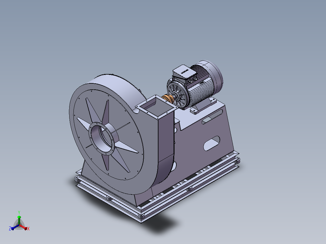 75kW 3000rpm风机正等轴测图