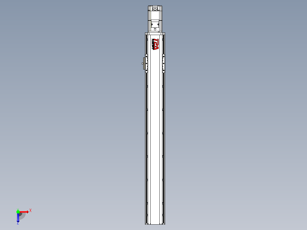 日规模组半封闭丝杆TPA-HNR-85D-1610C-L600-M-C-P20-N3俯视图