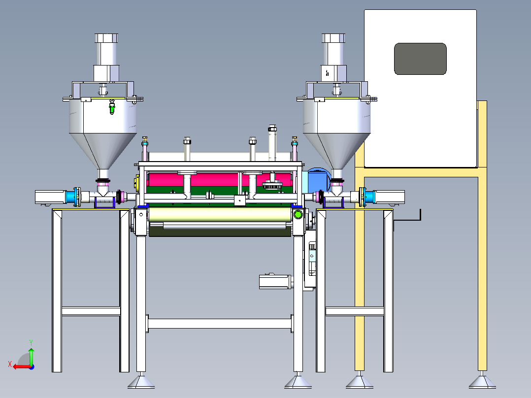 国外面包生产线 IGS格式后视图