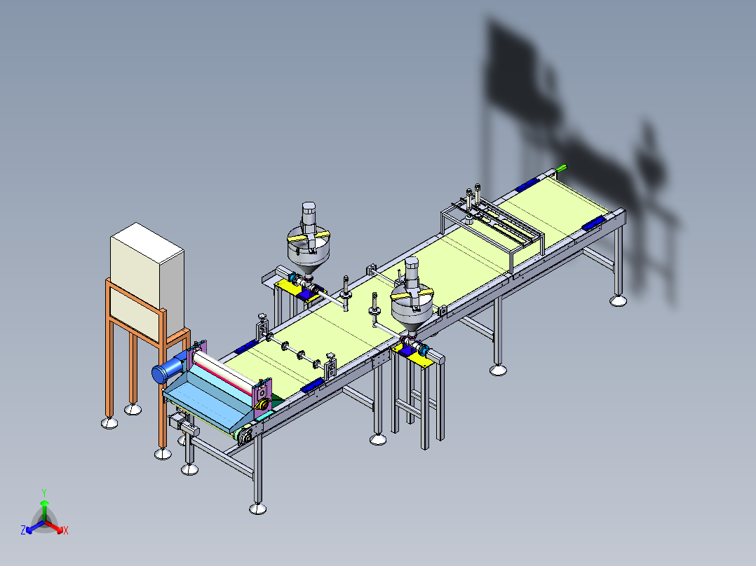 国外面包生产线 IGS格式正等轴测图