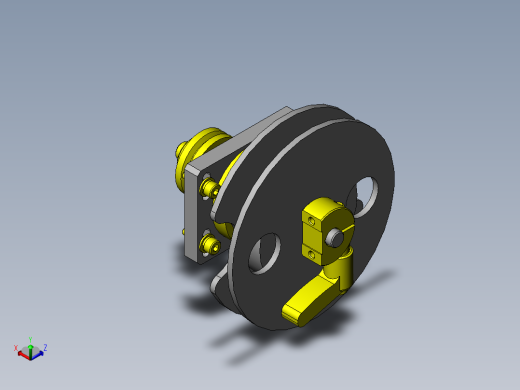 胶带卷绕式夹具正等轴测缩略图