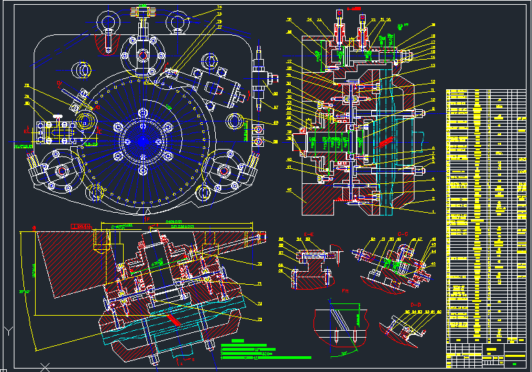 加工涡轮盘榫槽的卧式拉床夹具