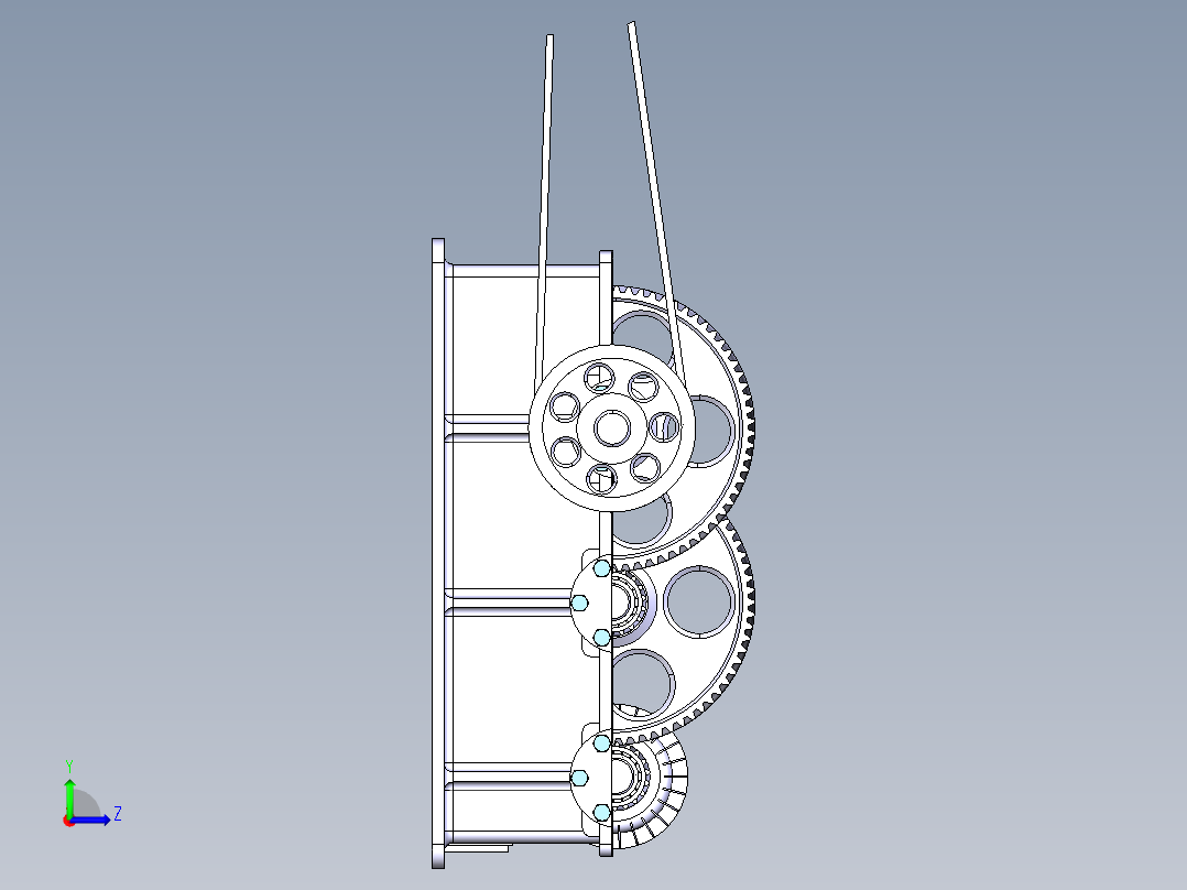 齿轮箱演示结构左视图