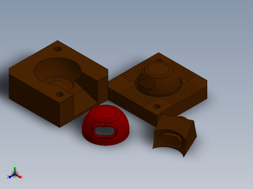 倒模型腔型芯侧型芯分模模具SW2016含特征