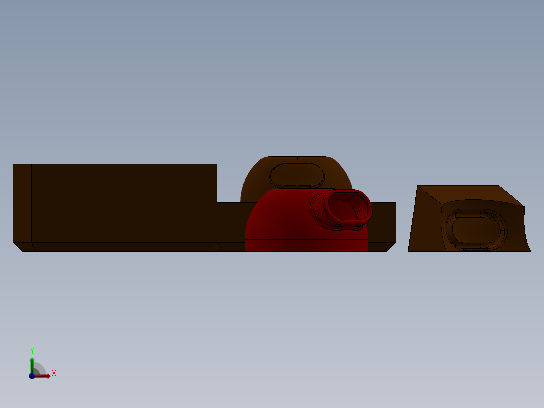倒模型腔型芯侧型芯分模模具SW2016含特征前视图