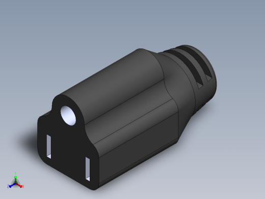 美标三相插头正等轴测缩略图