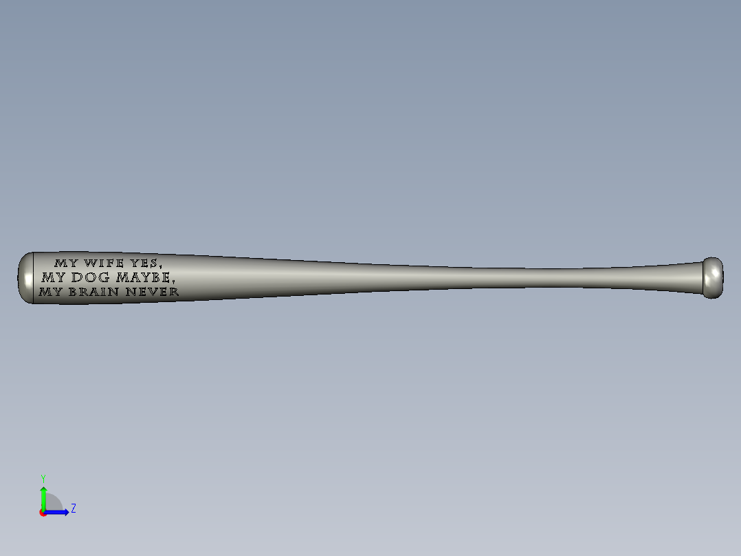 solidworks 棒球棒左视图