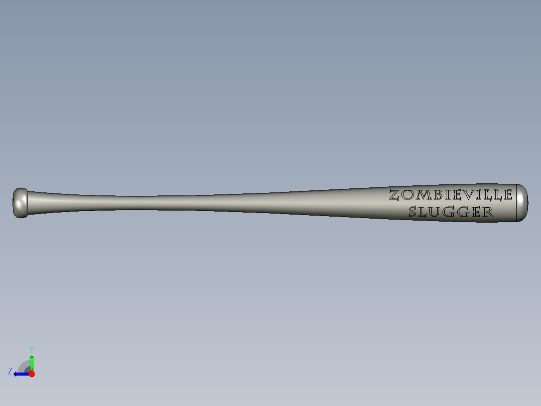 solidworks 棒球棒右视图
