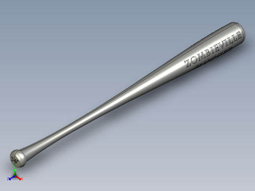 solidworks 棒球棒正等轴测缩略图