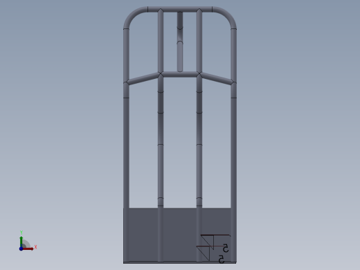 手推车车架前视缩略图