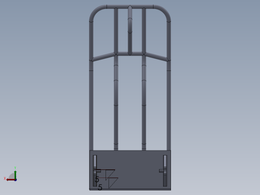 手推车车架后视缩略图