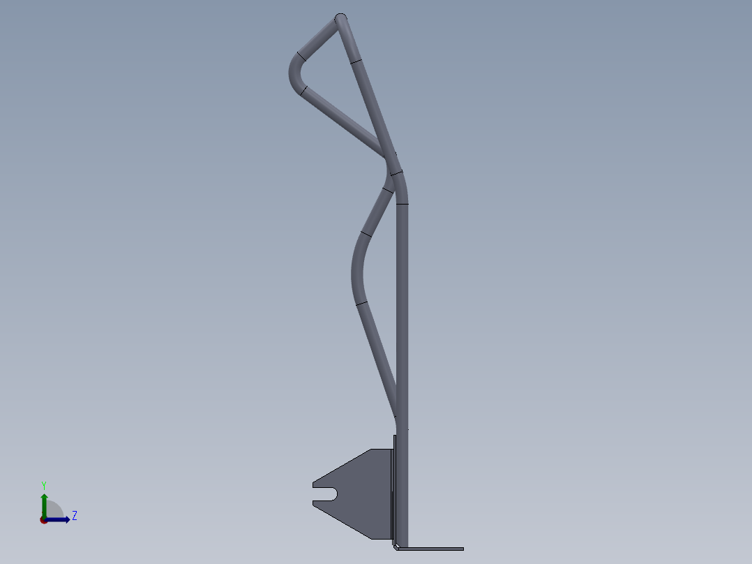 手推车车架左视图