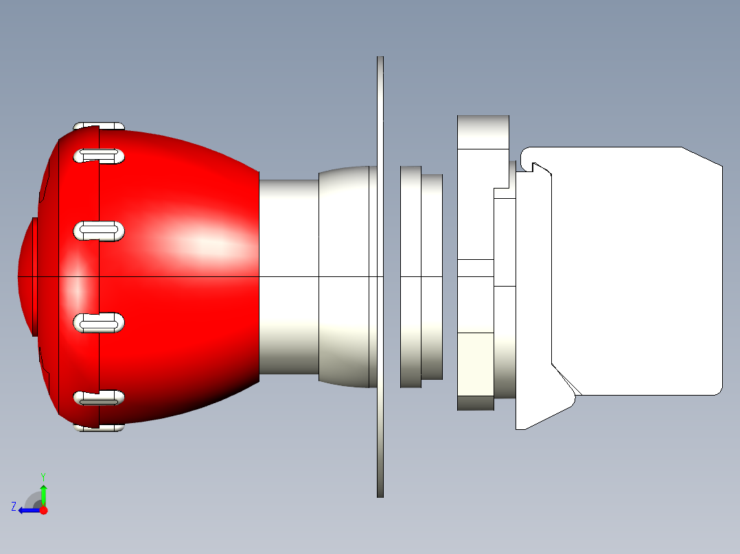 急停开关3DEmergency stop switch-2右视图