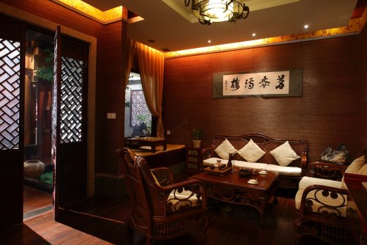 c289新中式茶楼茶馆会所禅意中式棋牌室麻将馆休闲馆CAD施工图纸缩略图