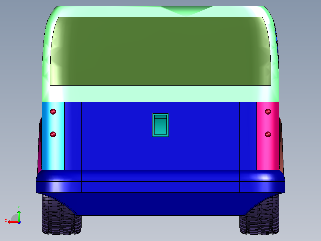 仿真遥控模型攀爬吉普车后视图