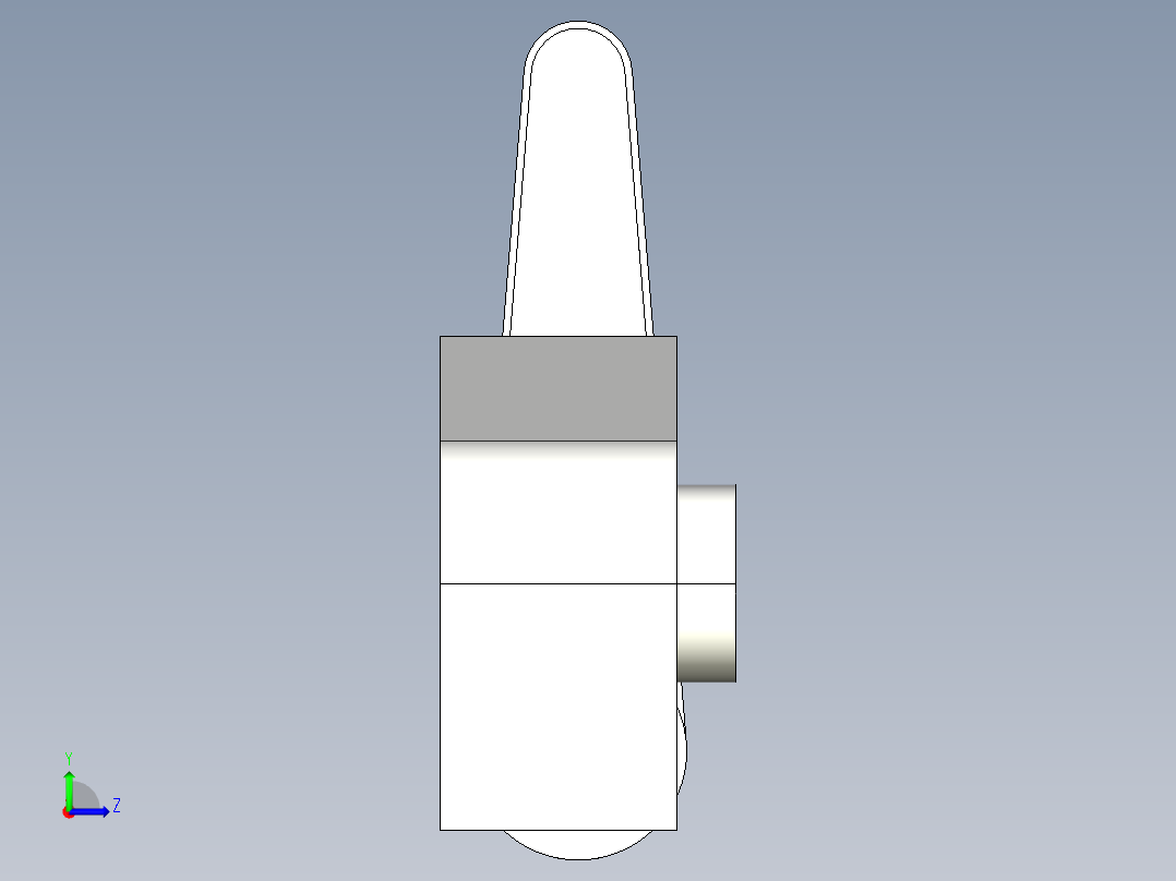 浮動支撐座2322(A)-3D多系列多零件图纸模型左视图