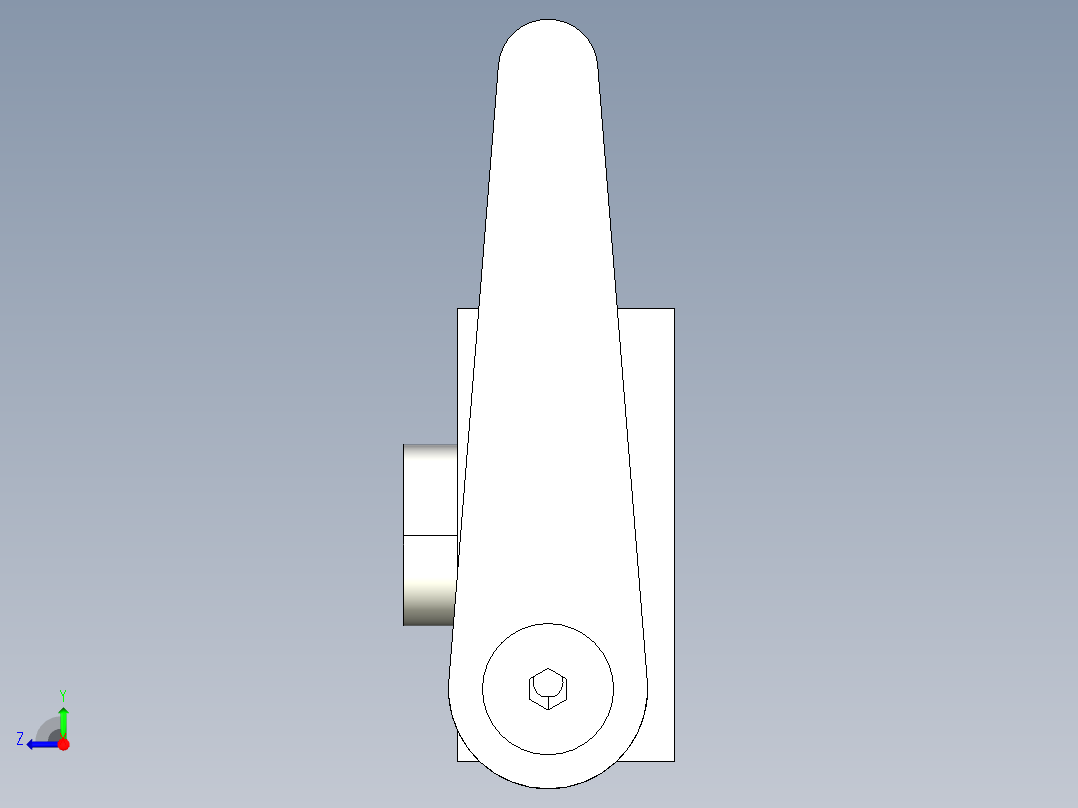 浮動支撐座2322(A)-3D多系列多零件图纸模型右视图