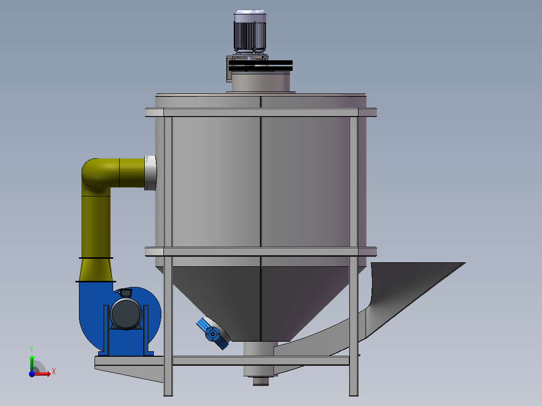 小型谷物烘干机设计前视图