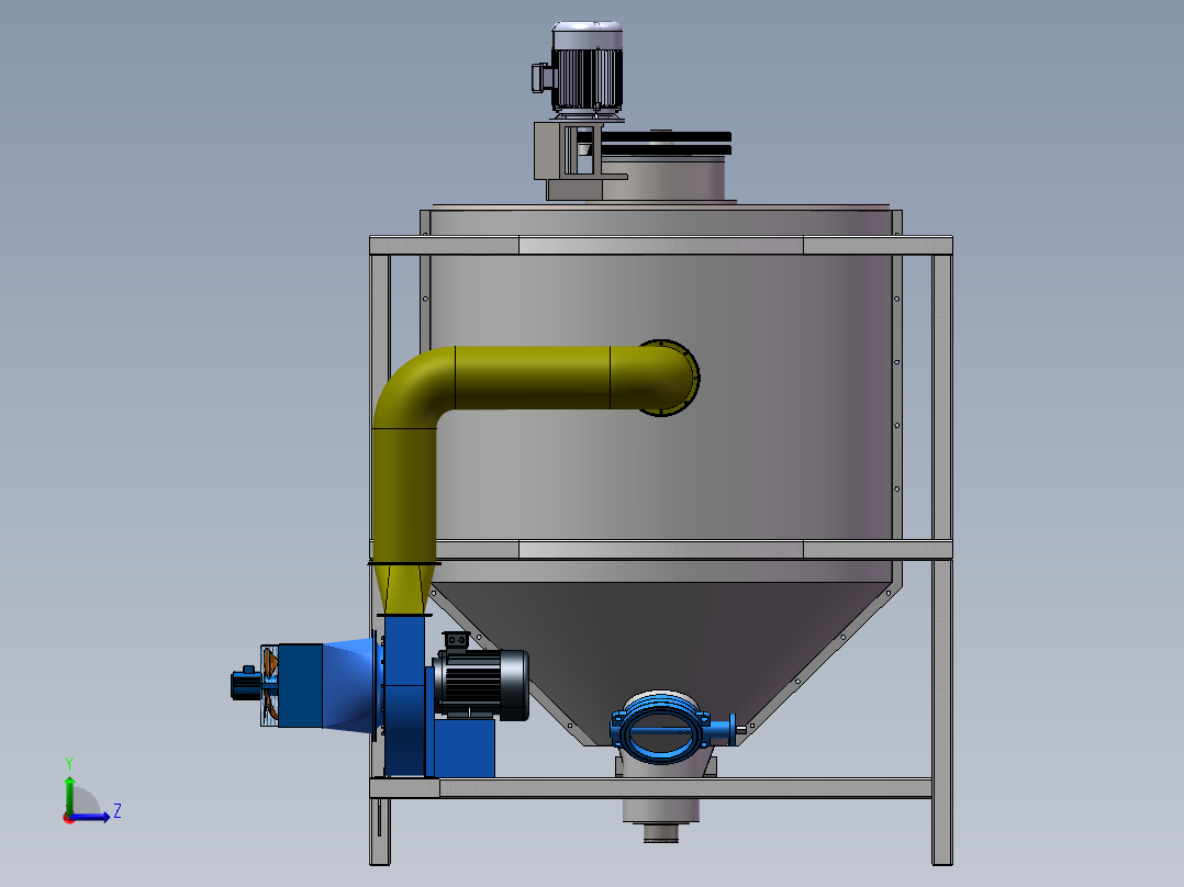 小型谷物烘干机设计左视图