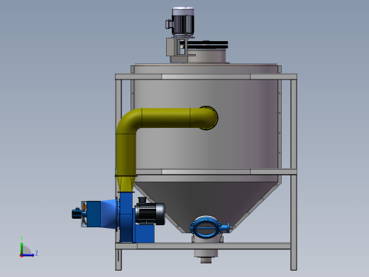 小型谷物烘干机设计左视缩略图