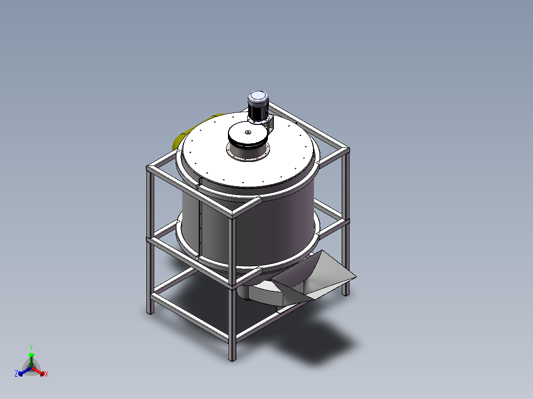 小型谷物烘干机设计正等轴测图