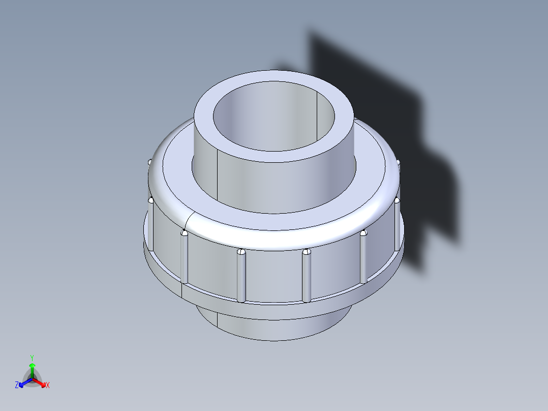 CPVC管件29-Sch80_Union T375_SxS_9857-375-012_1.25in主视图