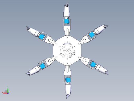 六足机器人CATIA模型后视缩略图