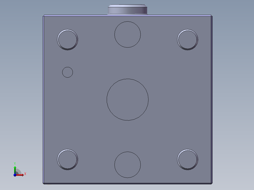 力士乐液压阀-LFA_16_DB2-7X单向阀盖板前视图
