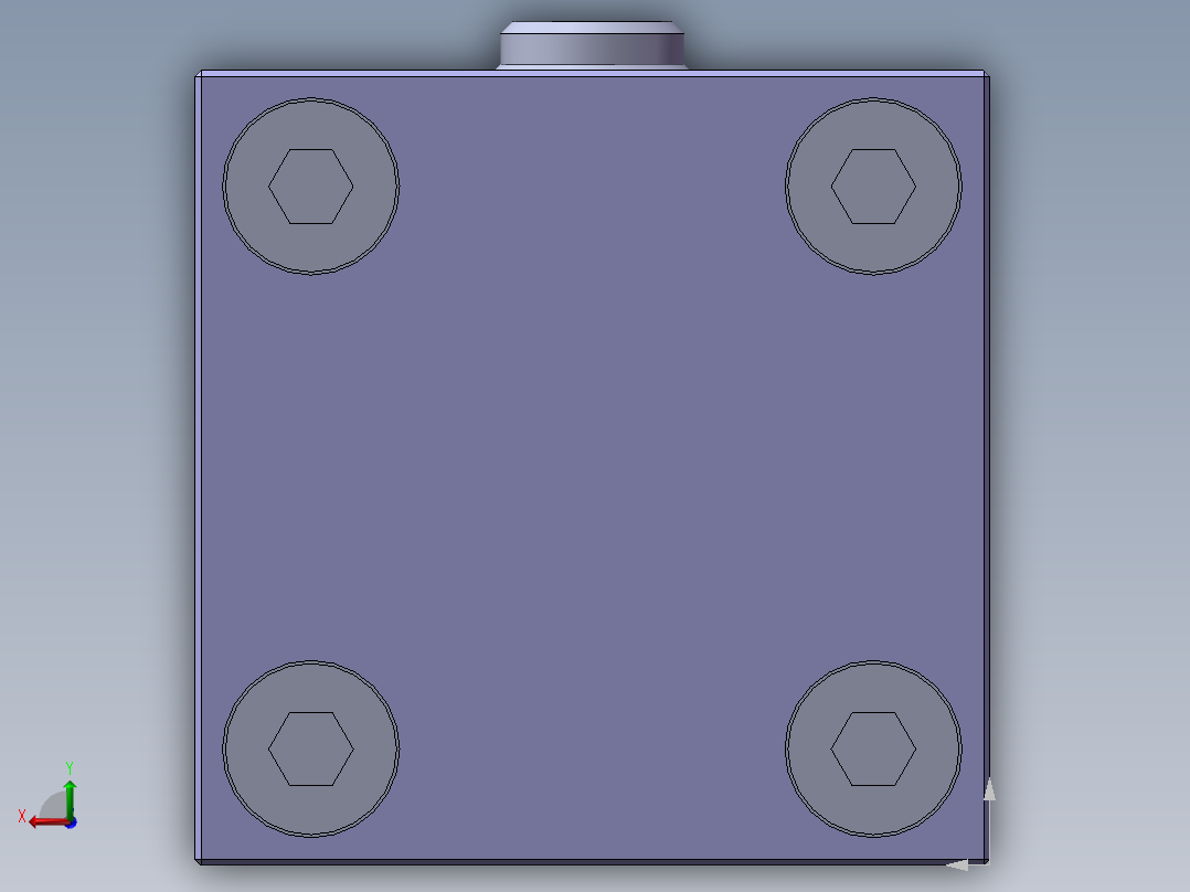 力士乐液压阀-LFA_16_DB2-7X单向阀盖板后视图