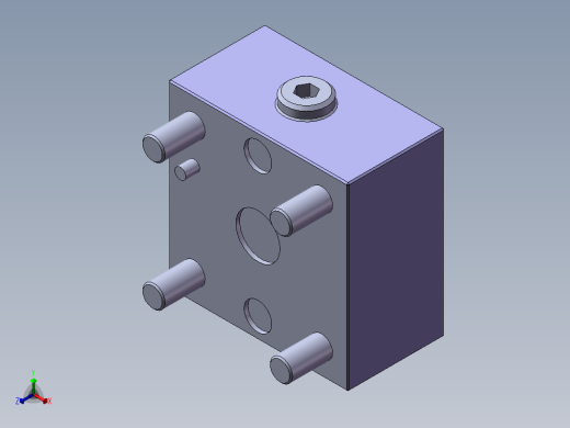 力士乐液压阀-LFA_16_DB2-7X单向阀盖板正等轴测缩略图