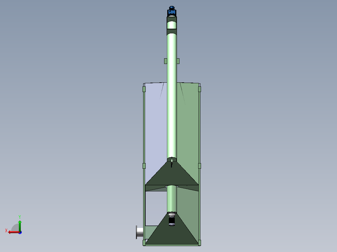 砂水分离器SW2016含参数模型后视图