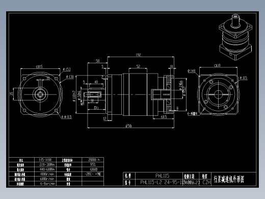 斜齿PHL115-L2 24-95-115-M6 LR60 CZ32.DXF