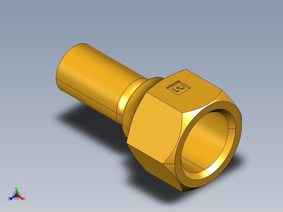 扩口式工业通用硬管接头Flare Adapter US5-6主视图