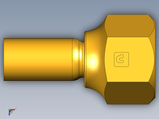 扩口式工业通用硬管接头Flare Adapter US5-6俯视缩略图