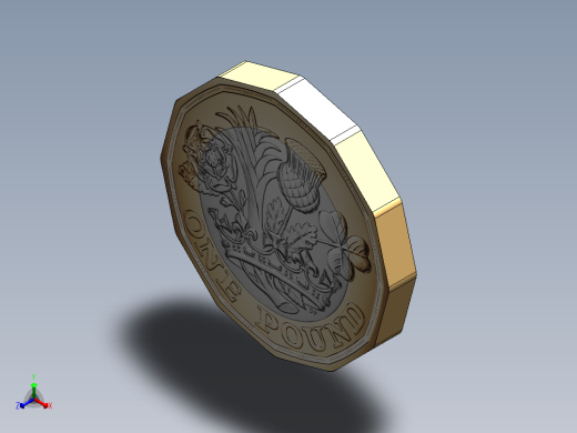 英镑的硬币正等轴测缩略图