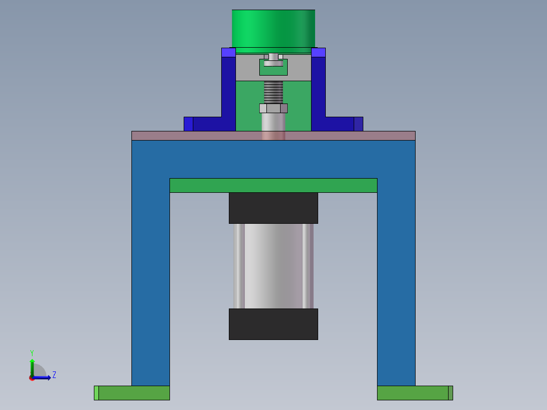 脱模简易装置SW三维图前视图