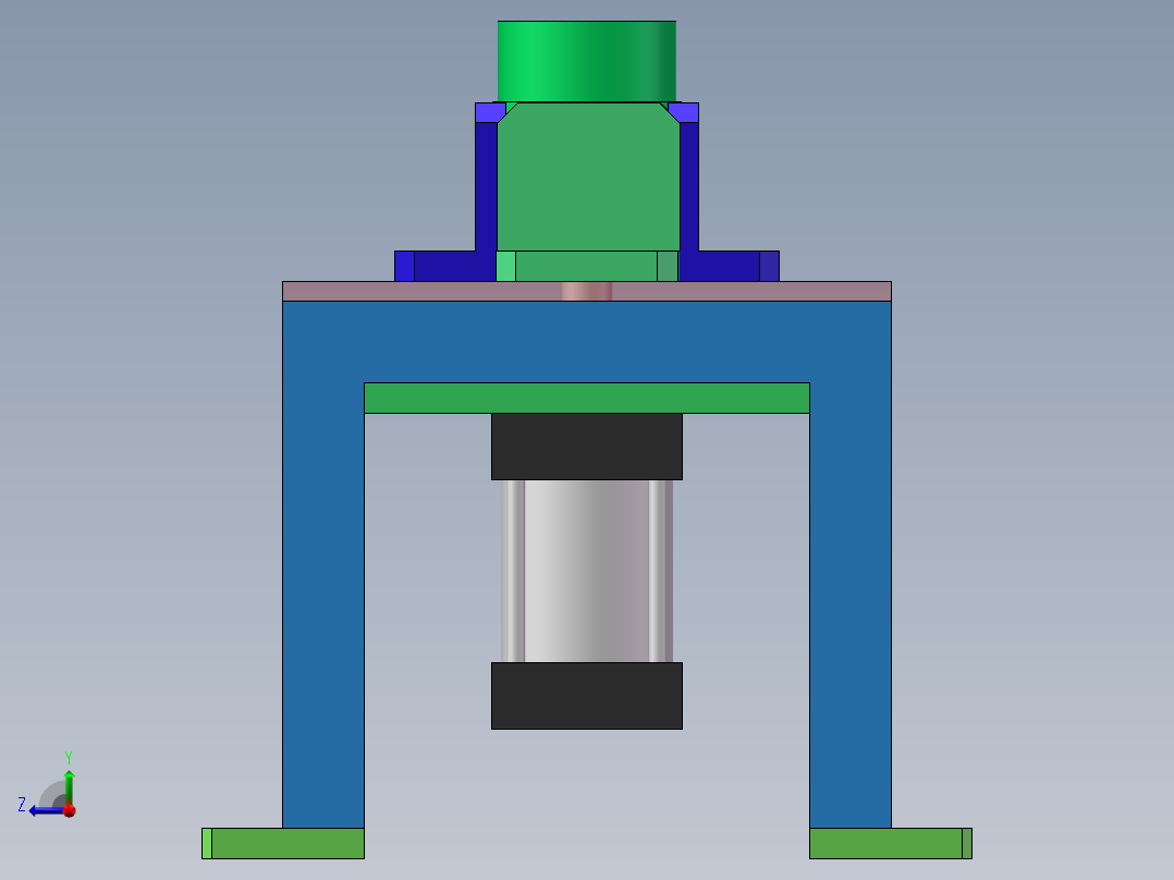 脱模简易装置SW三维图后视图