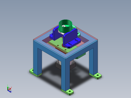脱模简易装置SW三维图正等轴测缩略图