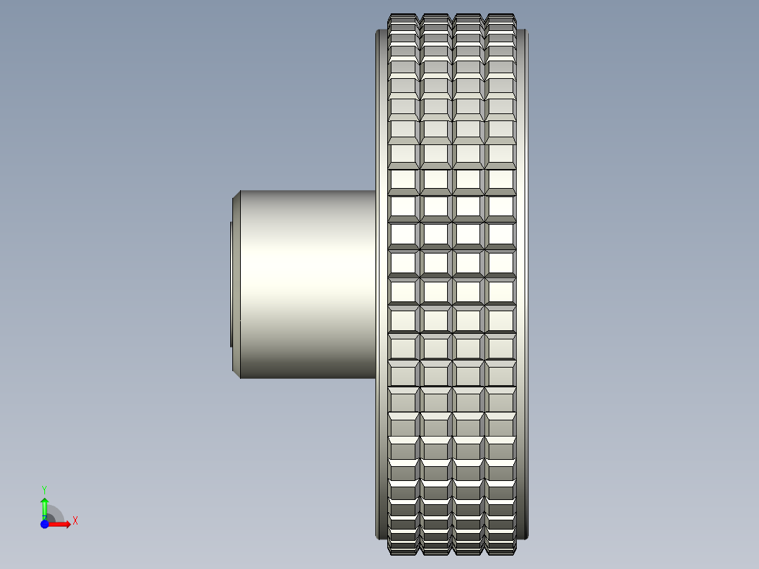 把手(母牙)MBT-3D多系列多零件图纸模型前视图