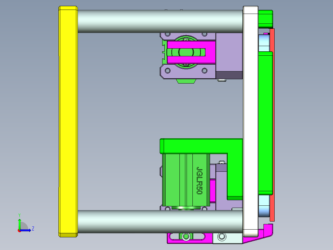 REACHER-A笔记本CNC工装夹具三维模型-CNC1-0911左视图