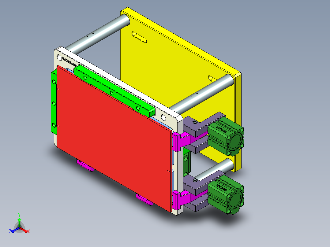 REACHER-A笔记本CNC工装夹具三维模型-CNC1-0911正等轴测图