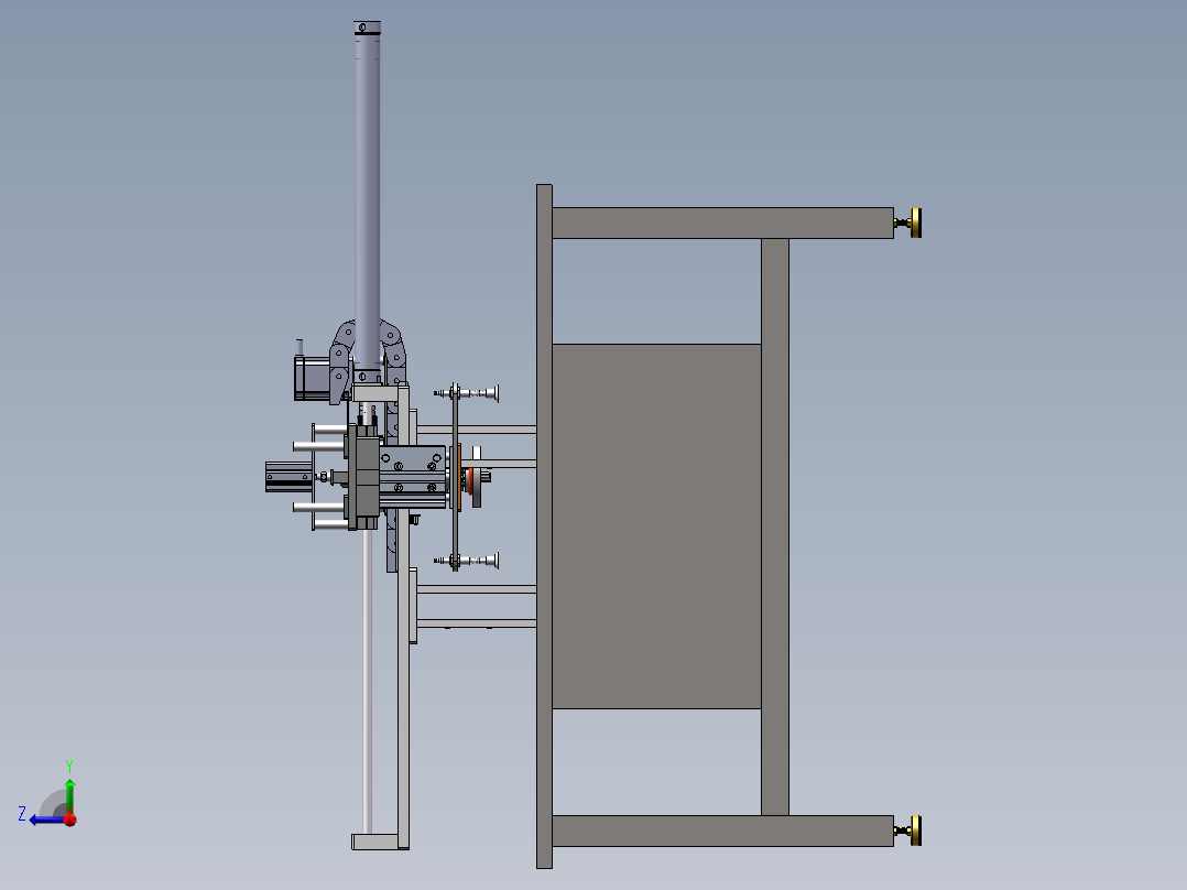 卷盘式上料机sw18可编辑右视图