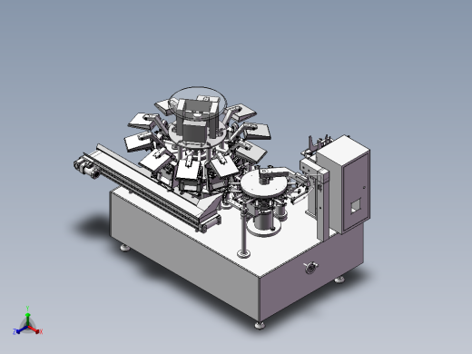 双转盘真空给袋包装机sw18可编辑正等轴测缩略图