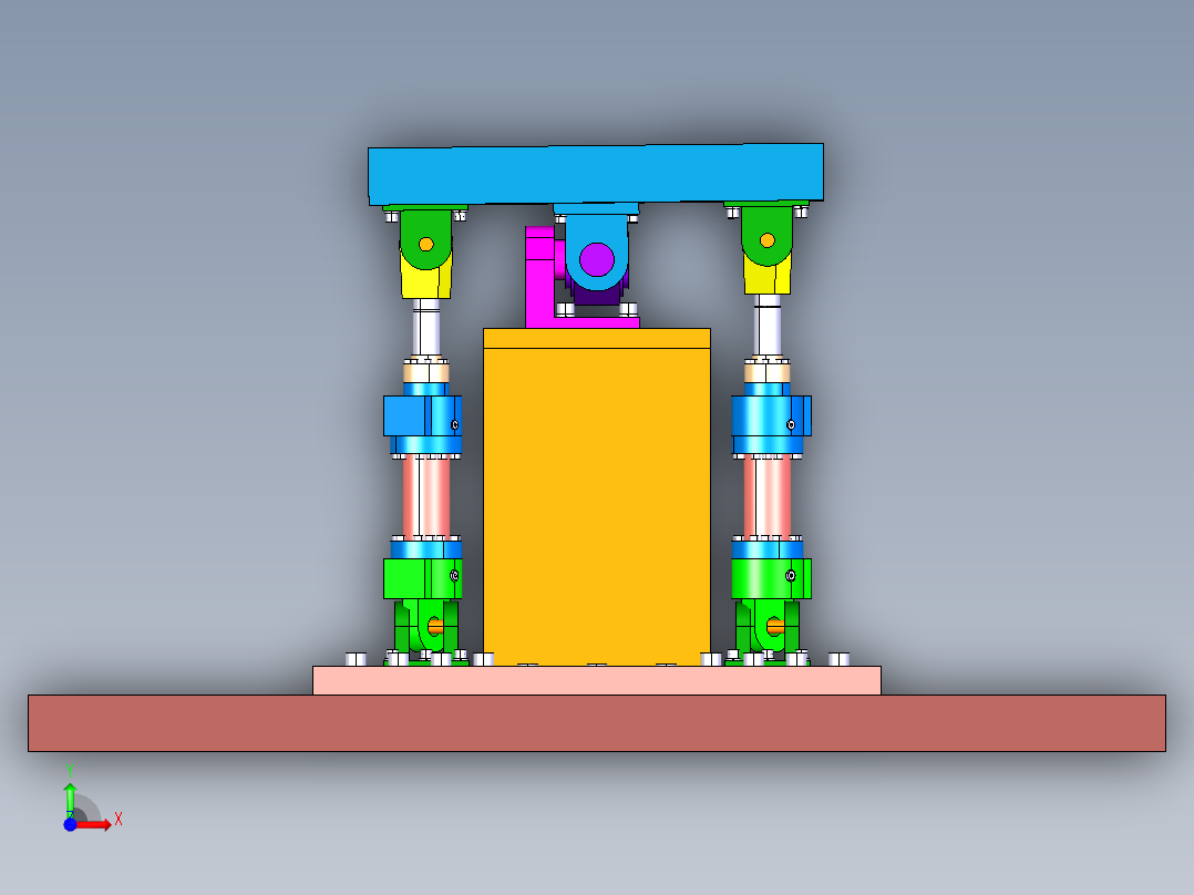 两轴电液振动台前视图